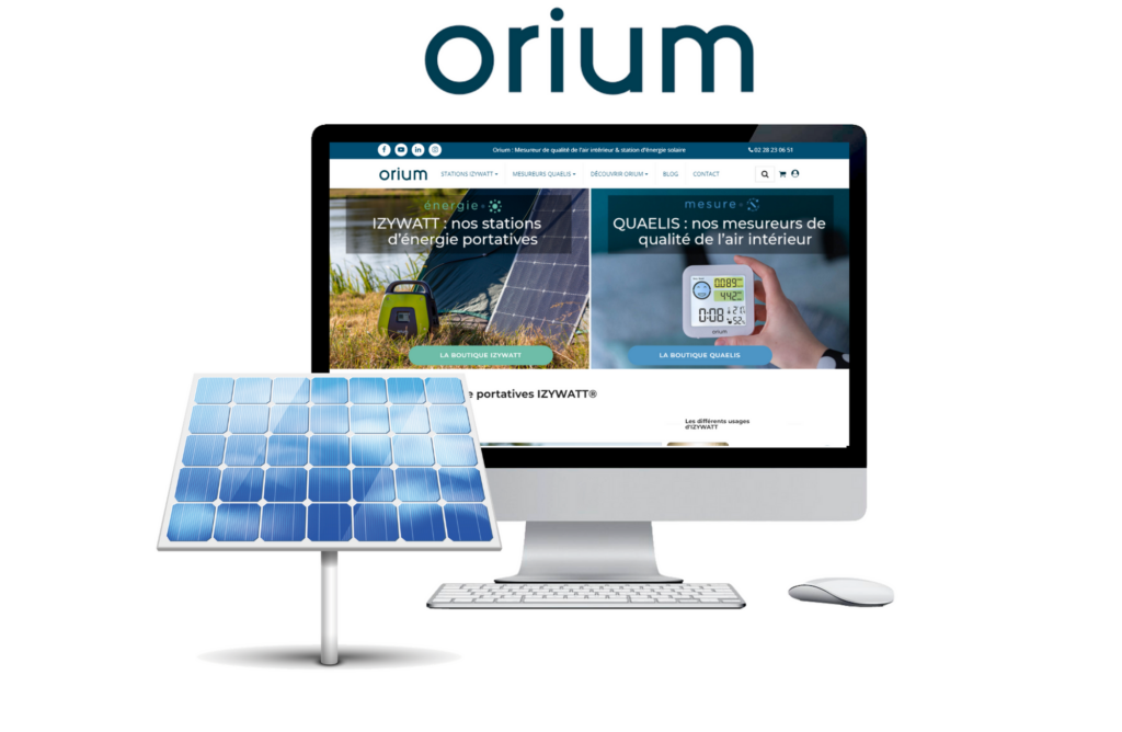 mockup du site Orium fait par l'agence e-commerce Soledis
