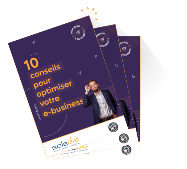 couverture livre blanc Soledis 10 conseils aux dirigeants e-commerce pour optimiser votre e-business
