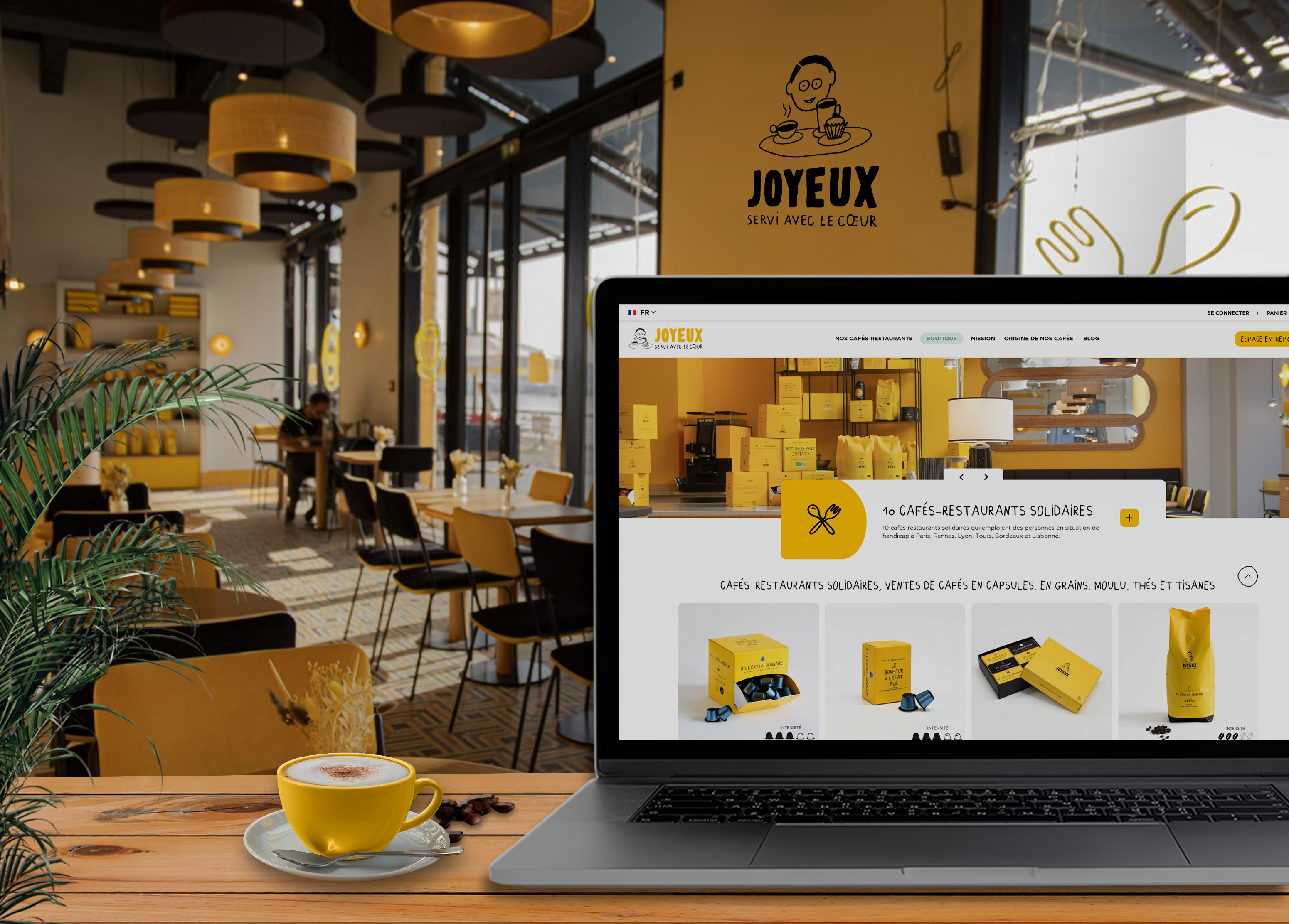 Café Joyeux référence agence web bretagne