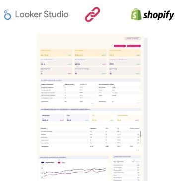 aperçu shopify - looker studio connector par l'agence shopify Soledis